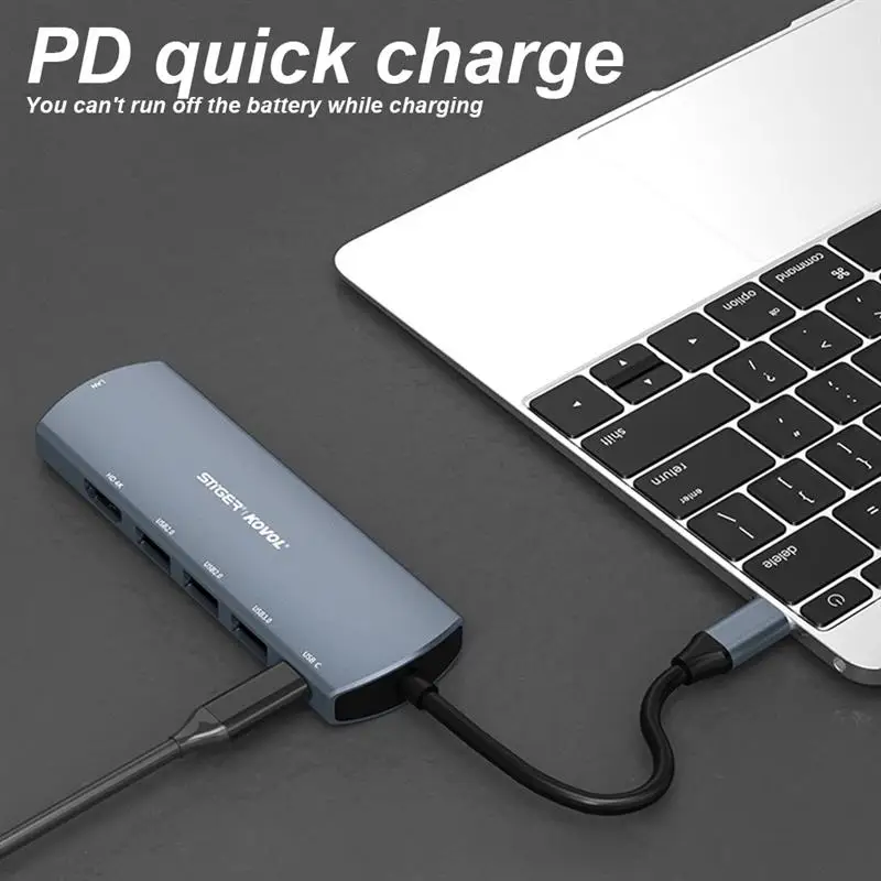 For PC Laptop 6-In-1 Port Type-C Docking Station USB-C To PD Of HDMI USB3.0 RJ45 Adapter Splitter Type C Hub
For PC Laptop 6-In-1 Port Type-C Docking Station USB-C To PD Of HDMI USB3.0 RJ45 Adapter Splitter Type C Hub