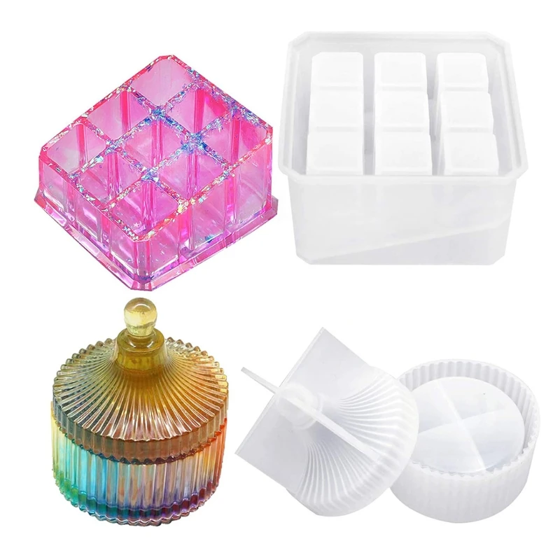 2Pcs Box Resin Molds Silicone Jewelry Box Molds Gift Box Molds with 9-Slot Lipstick Organizer Epoxy Resin Molds
2Pcs Box Resin Molds Silicone Jewelry Box Molds Gift Box Molds with 9-Slot Lipstick Organizer Epoxy Resin Molds