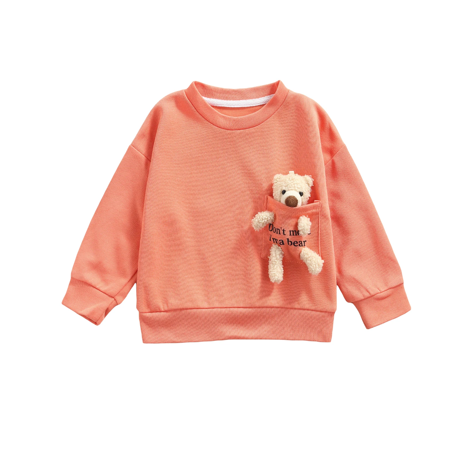 Children's Clothing Spring Autumn Casual Cute Bear Doll Decoration Long Sleeve Round Collar Tops Cotton Baby Boys Girls Clothes
Children's Clothing Spring Autumn Casual Cute Bear Doll Decoration Long Sleeve Round Collar Tops Cotton Baby Boys Girls Clothes