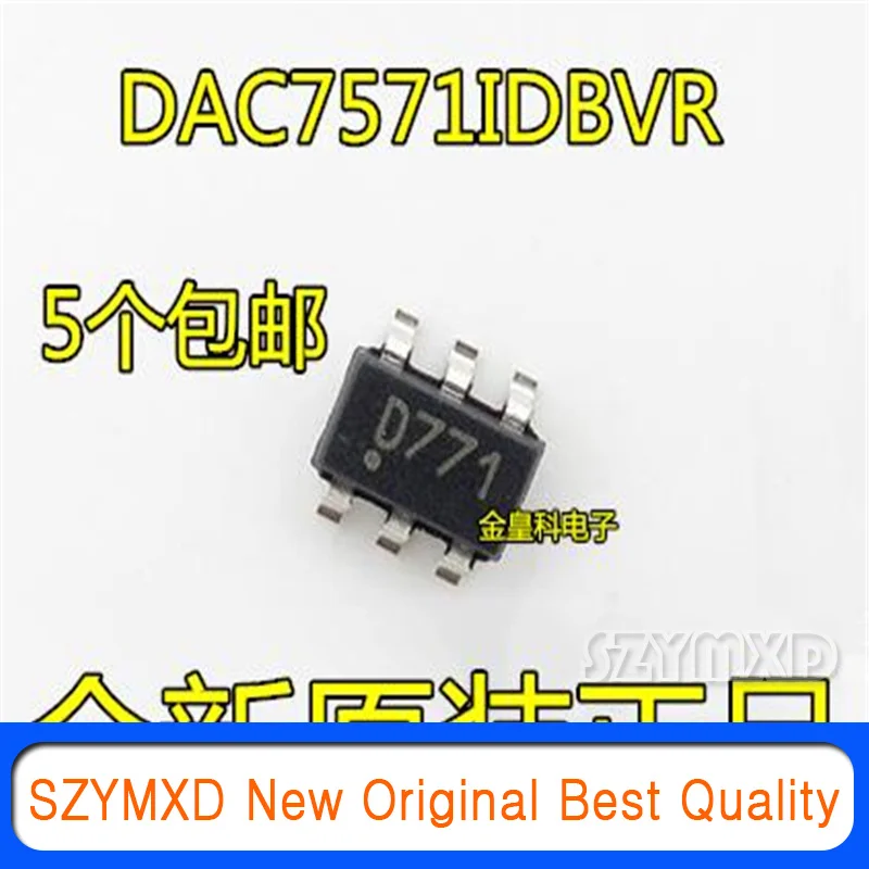 5 шт./лот новый оригинальный DAC7571IDBVR DAC7571IDBV шелкотрафаретная печать: D771 SOT23-5 патч оригинальная микросхема
5 шт./лот новый оригинальный DAC7571IDBVR DAC7571IDBV шелкотрафаретная печать: D771 SOT23-5 патч оригинальная микросхема