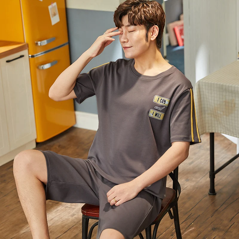Round Neck Short-sleeved Couples Home Wear Pajamas Cotton Breathable Women Sleepwear Summer Casual Loose Women's Sleepwear Suit
Round Neck Short-sleeved Couples Home Wear Pajamas Cotton Breathable Women Sleepwear Summer Casual Loose Women's Sleepwear Suit