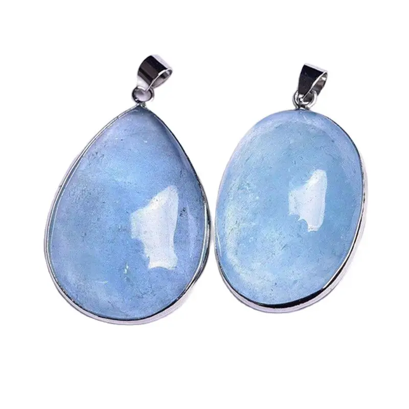Natural Aquamarine Water Droplet Drop Shape Pendant 925 Sterling Silver Crystal Quartz Healing Stone Women Jewelry Gift
Natural Aquamarine Water Droplet Drop Shape Pendant 925 Sterling Silver Crystal Quartz Healing Stone Women Jewelry Gift