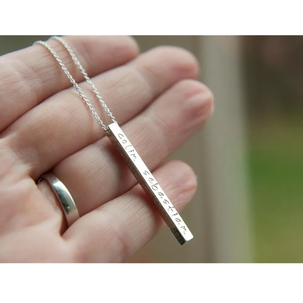 Vertical Bar Necklace with Name Necklace, Rose Gold Name Necklace, Pendant Necklace, Customized Gold Necklace, Bridesmaid Gift
Vertical Bar Necklace with Name Necklace, Rose Gold Name Necklace, Pendant Necklace, Customized Gold Necklace, Bridesmaid Gift
