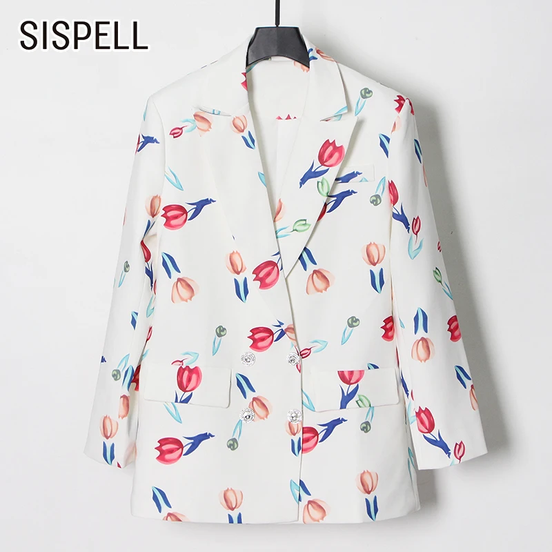 SISPELL Print Colorblock Blazer Coats For Female Lapel Collar Long Sleeve High Waist Loose Women's Casual Coat Fashion New
SISPELL Print Colorblock Blazer Coats For Female Lapel Collar Long Sleeve High Waist Loose Women's Casual Coat Fashion New