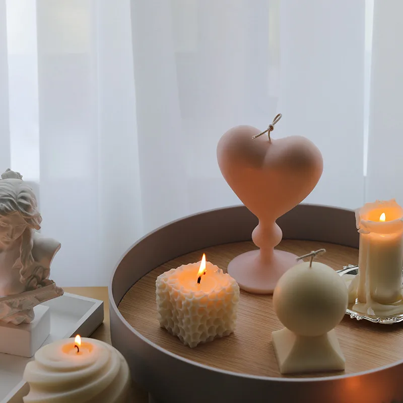 New 3D Candle Mould Soy Wax Geometry Silicone Candle Mold Love Heart Shape Molds for Plaster Decorative Soap Mold Cake Making
New 3D Candle Mould Soy Wax Geometry Silicone Candle Mold Love Heart Shape Molds for Plaster Decorative Soap Mold Cake Making