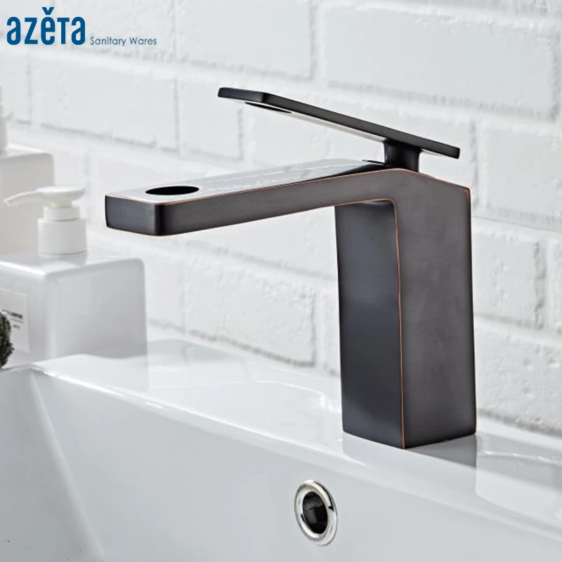 Azeta Basin Faucet ORB Brass Faucet Deck Mounted Basin Grifo Hot and Cold Water Tap Single Handle Bathroom Sink Mixer AT7206BD
Azeta Basin Faucet ORB Brass Faucet Deck Mounted Basin Grifo Hot and Cold Water Tap Single Handle Bathroom Sink Mixer AT7206BD
