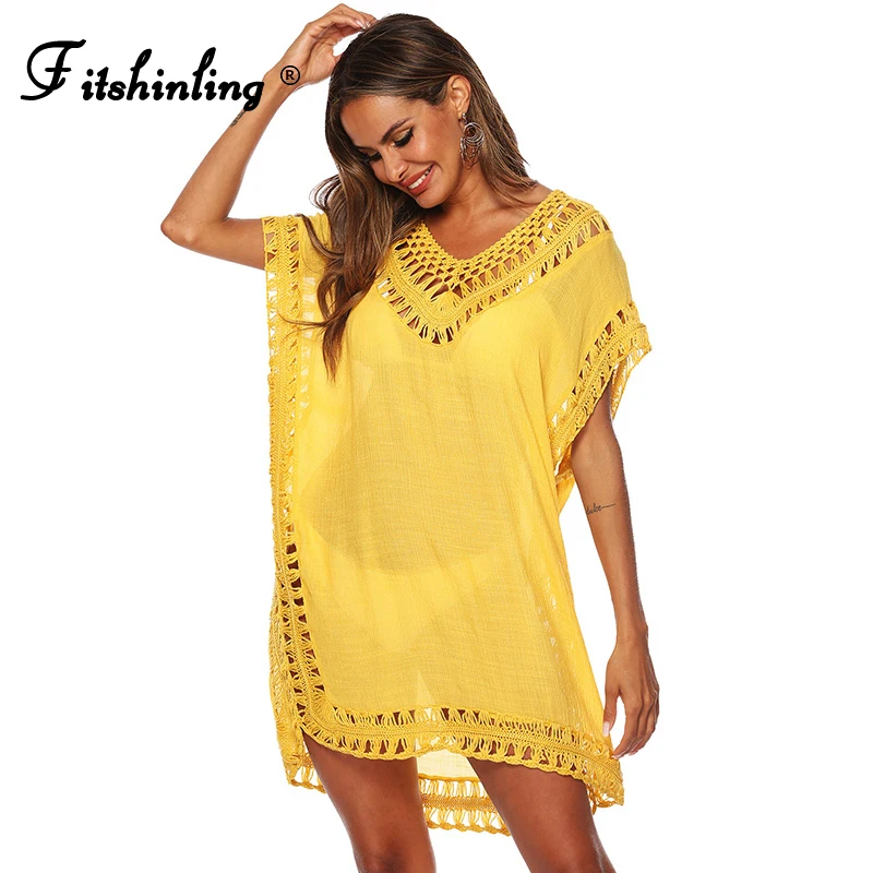 Fitshinling Handmade Crochet Beach Cover Up Swimwear 2021 Summer Dress Patchwork Sheer Sexy Yellow Pareos Bohemian Vestido Femme
Fitshinling Handmade Crochet Beach Cover Up Swimwear 2021 Summer Dress Patchwork Sheer Sexy Yellow Pareos Bohemian Vestido Femme