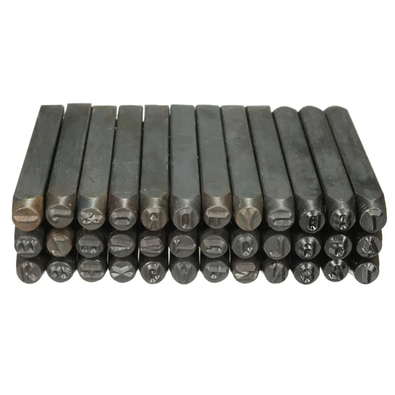 36pcs/set 4mm New Stamps Letters Alphabet Numbers Punch Set Wood Leather Steel Punch Tool Leather Craft Stamp
36pcs/set 4mm New Stamps Letters Alphabet Numbers Punch Set Wood Leather Steel Punch Tool Leather Craft Stamp
