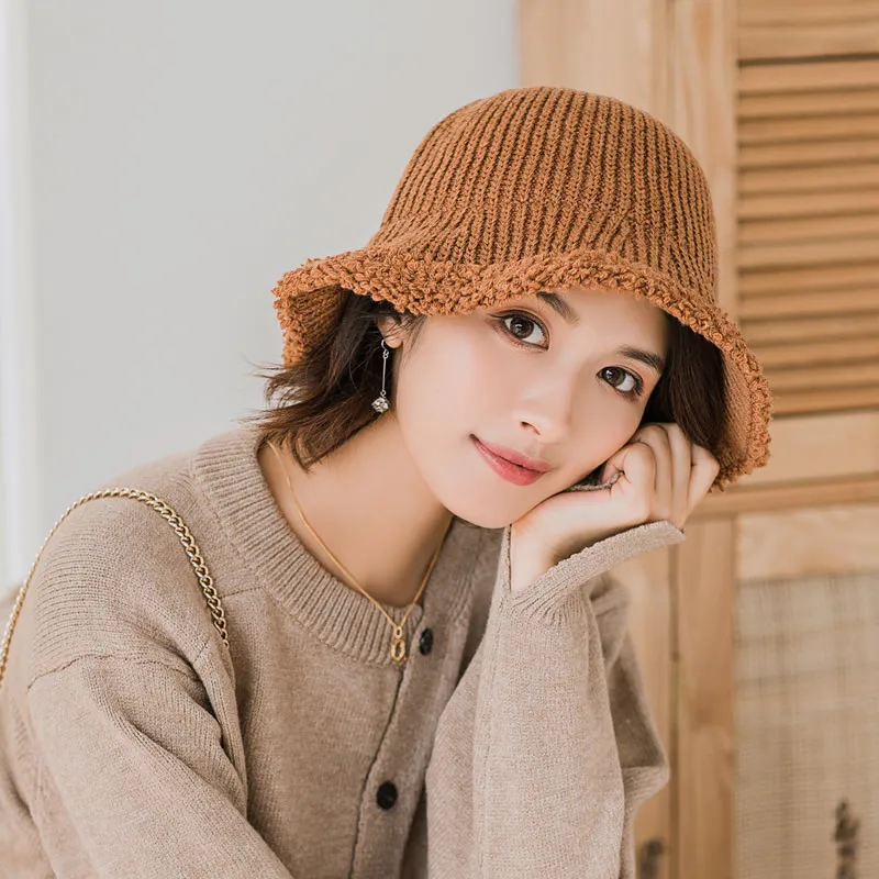 

Autumn Winter New Style Wool Fisherman Hat Women's Fashion Casual Wild Solid Color Basin Hat's Outdoor Travel Photo Painter Cap