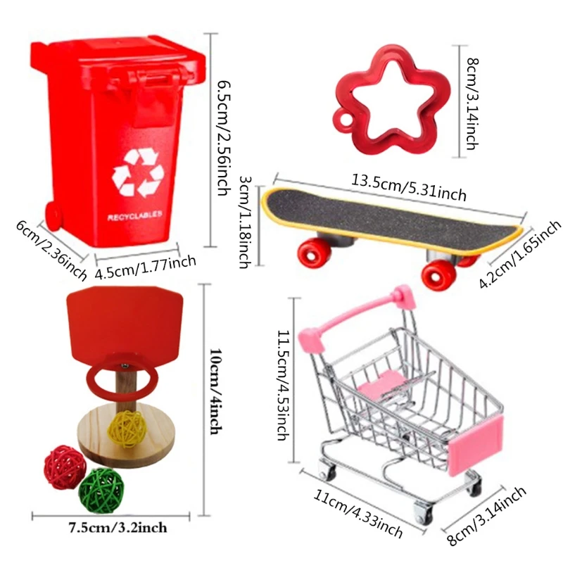 Bird Training Toys Set Skateboard Garbage Cans Basketball Hoop Toy Mini Shopping Cart Plastic Star for Parrots Playing
Bird Training Toys Set Skateboard Garbage Cans Basketball Hoop Toy Mini Shopping Cart Plastic Star for Parrots Playing