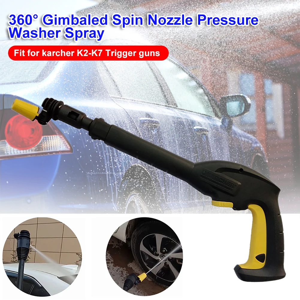 360 ° Gimbaled Spin Nozzle Pressure Washer Spray Nozzle Tips Fit for Karcher K2-K7 Trigger Guns Car Wash Maintenance Wholesale
360 ° Gimbaled Spin Nozzle Pressure Washer Spray Nozzle Tips Fit for Karcher K2-K7 Trigger Guns Car Wash Maintenance Wholesale