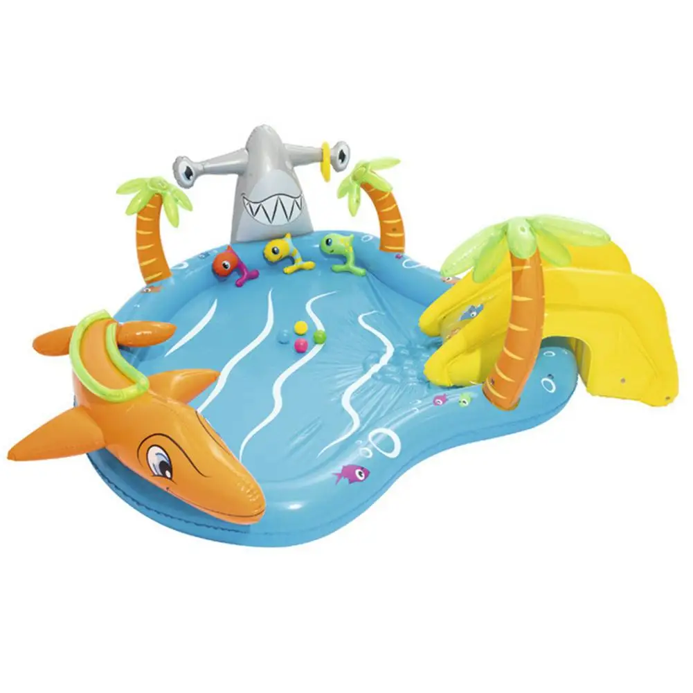 Inflatable Swimming Pool With Slide Cute Cartoon Shark Dolphin Swimming Pool Summer Outdoor Inflatable Water Toy For Kids Child
Inflatable Swimming Pool With Slide Cute Cartoon Shark Dolphin Swimming Pool Summer Outdoor Inflatable Water Toy For Kids Child