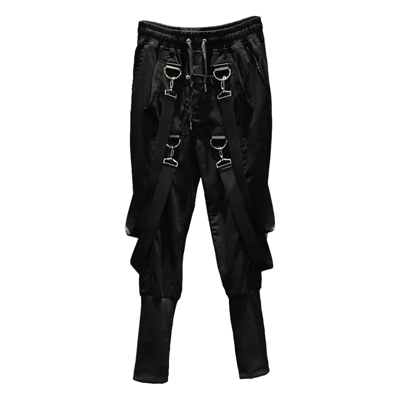 Men multi pockets hip hop punk harem pants ribbons street wear man casual joggers elastic waist cargo trousers techwear
Men multi pockets hip hop punk harem pants ribbons street wear man casual joggers elastic waist cargo trousers techwear