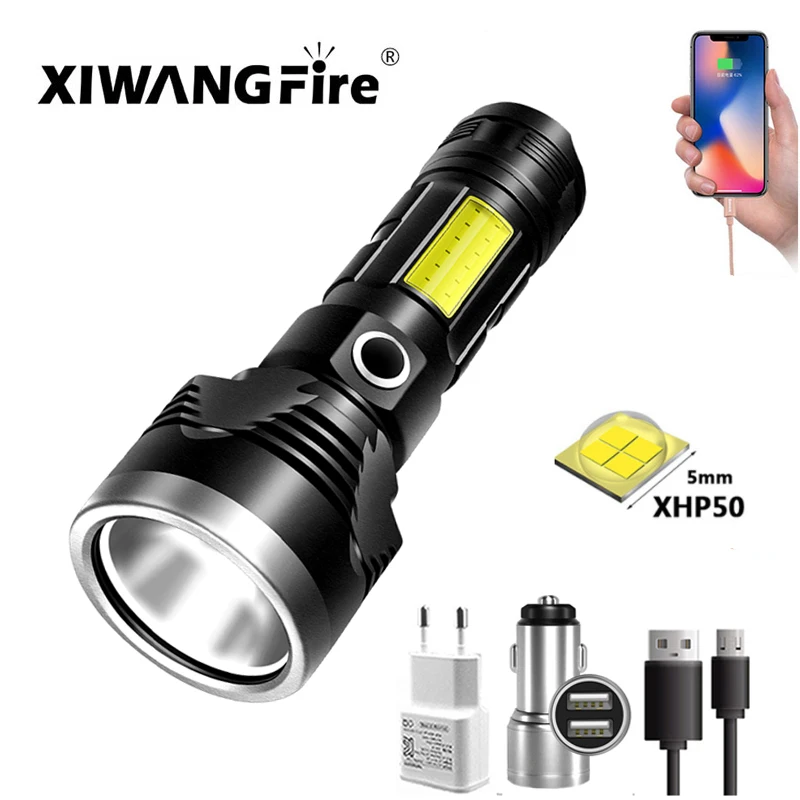 New COB Flashlight Usb Charging with Side Light 6 Mode P50+cob Led Multifunctional Plastic Portable Light Flashlight Torch
New COB Flashlight Usb Charging with Side Light 6 Mode P50+cob Led Multifunctional Plastic Portable Light Flashlight Torch