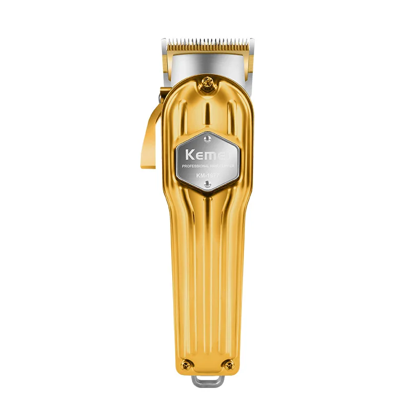 kemei hair clippers KM-1976 gold body metal adjustable carbon steel blade professional electric hair clippers
kemei hair clippers KM-1976 gold body metal adjustable carbon steel blade professional electric hair clippers