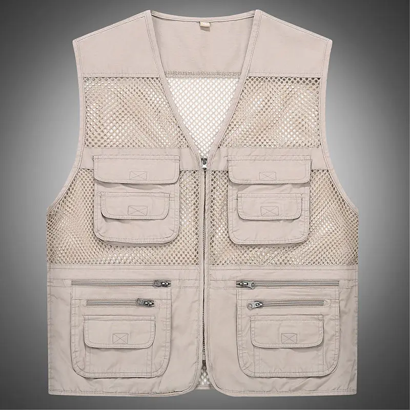 Vest Men's Summer Outdoor Leisure Multi-Pocket Mesh Waistcoat Photography Casual Quick-Drying Vest Waistcoat Men's Jacke
Vest Men's Summer Outdoor Leisure Multi-Pocket Mesh Waistcoat Photography Casual Quick-Drying Vest Waistcoat Men's Jacke