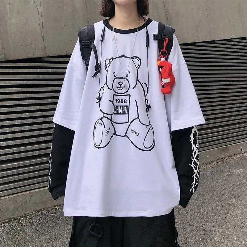 Goth Graphic t Shirts Women 2021 Harajuku Spring Feminine Clothes Long Sleeve Punk Tops Mujer Anime Print Tee Shirt
Goth Graphic t Shirts Women 2021 Harajuku Spring Feminine Clothes Long Sleeve Punk Tops Mujer Anime Print Tee Shirt