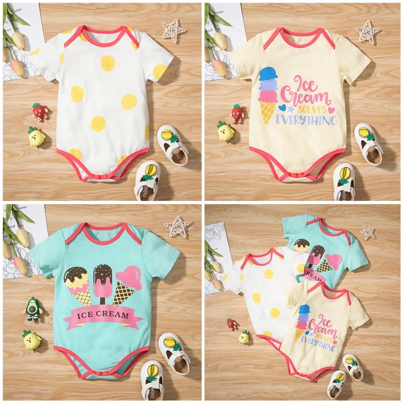 Three-Pieces Newborn Children's Ice Cream Printing Climbing Cotton Lingerie For Baby Girls
Three-Pieces Newborn Children's Ice Cream Printing Climbing Cotton Lingerie For Baby Girls