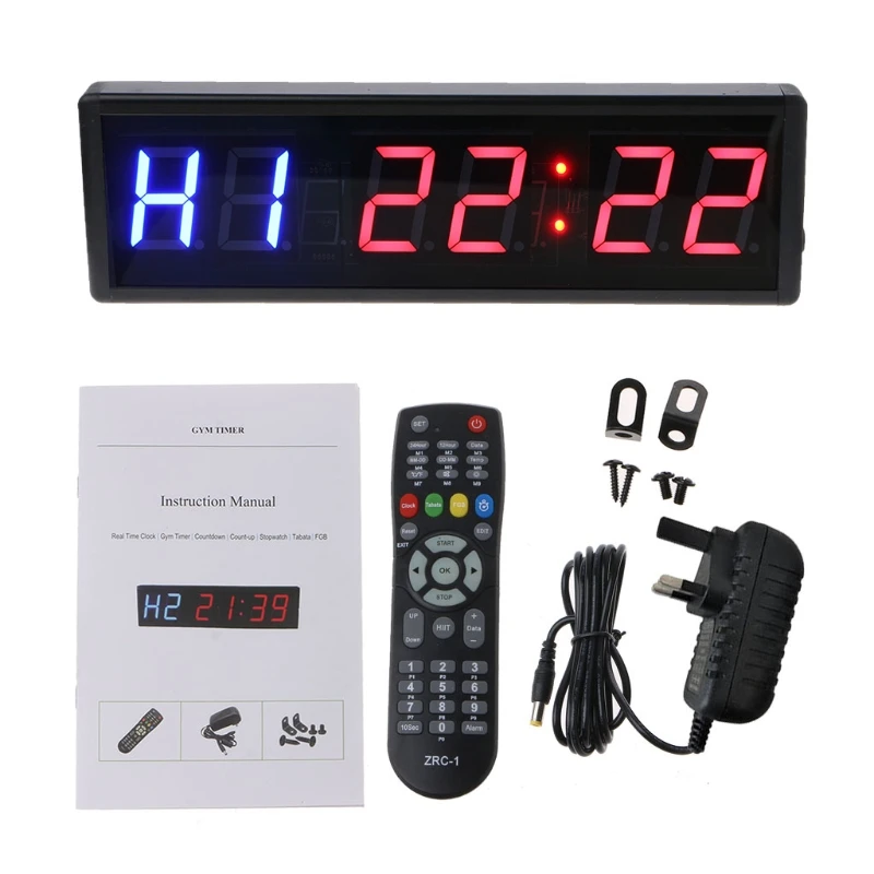 Gym Timer Stopwatch with Wireless Remote for Gym Fitness Training Interval Timer 649A
Gym Timer Stopwatch with Wireless Remote for Gym Fitness Training Interval Timer 649A