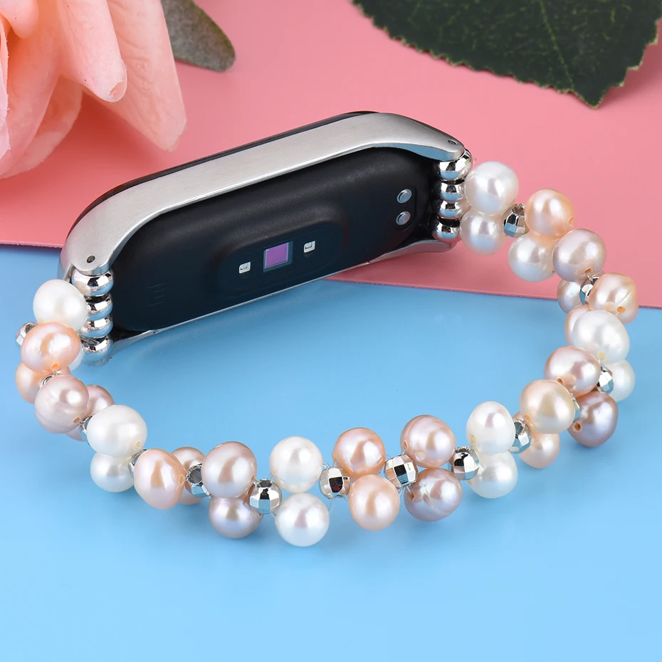 Freshwater Pearls Strap for Xiaomi Mi Band 5 4 Bracelet NFC Smart Watch Accessories Colorful Wristband Replacement Jewelry Wrist 
Freshwater Pearls Strap for Xiaomi Mi Band 5 4 Bracelet NFC Smart Watch Accessories Colorful Wristband Replacement Jewelry Wrist