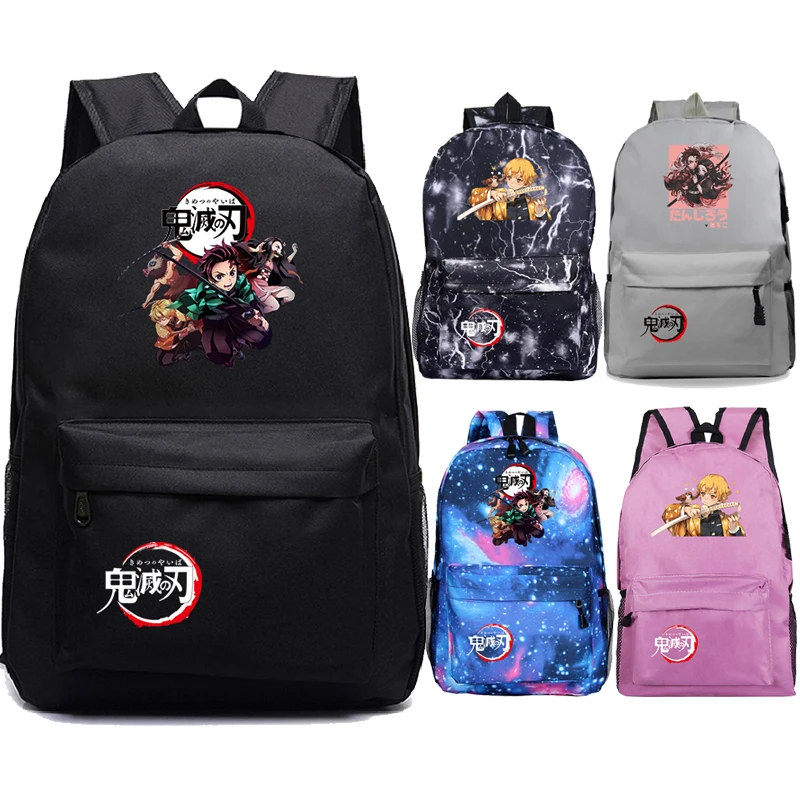 

Anime Demon Slayer Backpack Boys Girls Galaxy Bagpack Students Bookbag Teens Travel Rucksack Kimetsu No Yaiba School Bag Mochila