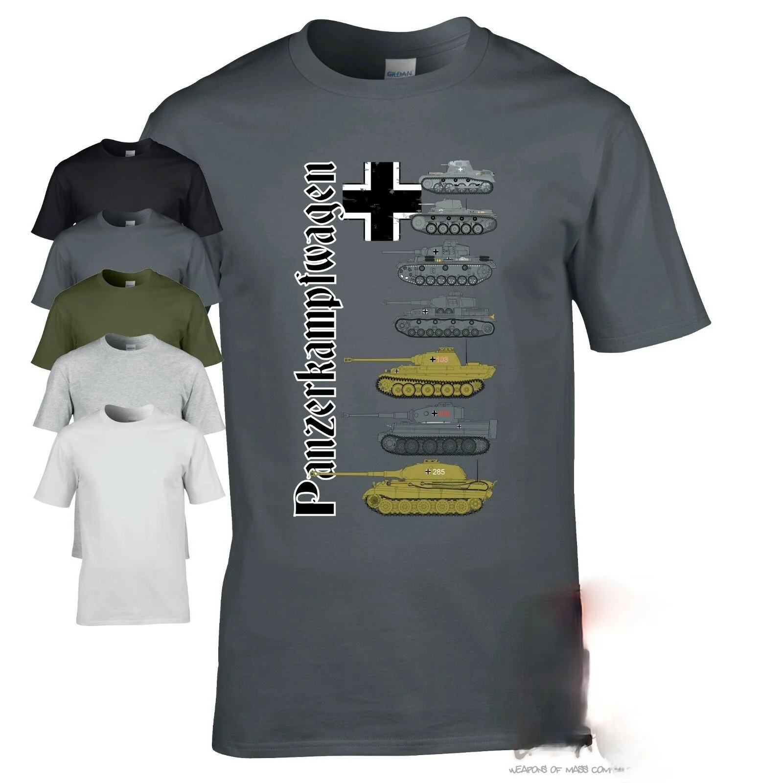 Panzerkampfwagen WW2 German military history Men T-shirt World Tanks armour Tshirt
Panzerkampfwagen WW2 German military history Men T-shirt World Tanks armour Tshirt