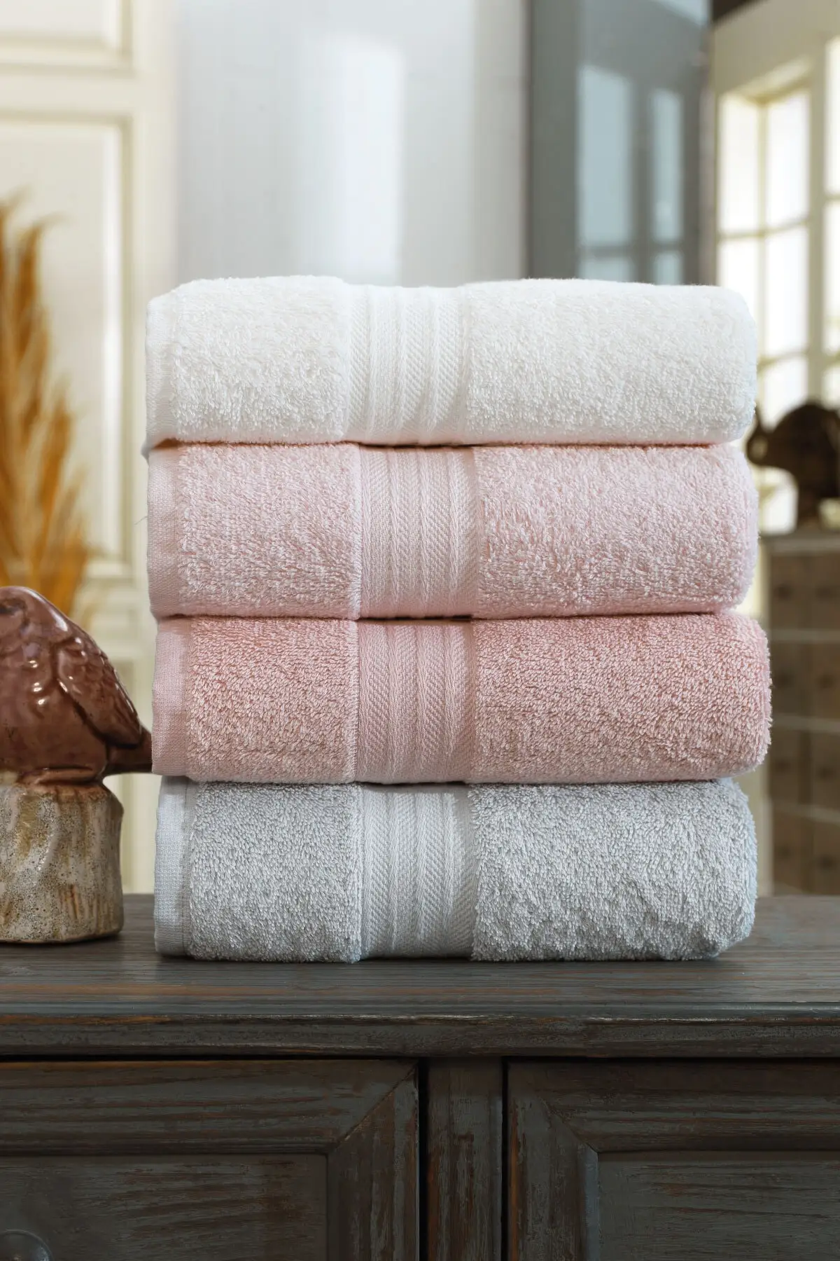 4'l 50x90 Towel Set Rainbow Solid Color Hand Towel Cotton Multi-Gray
4'l 50x90 Towel Set Rainbow Solid Color Hand Towel Cotton Multi-Gray