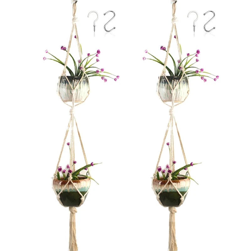 Minimalism Hanging Planters For Garden Home Decoration,Handmade Indoor Planter Holder Basket Flower Pot Holder Cotton Rope
Minimalism Hanging Planters For Garden Home Decoration,Handmade Indoor Planter Holder Basket Flower Pot Holder Cotton Rope