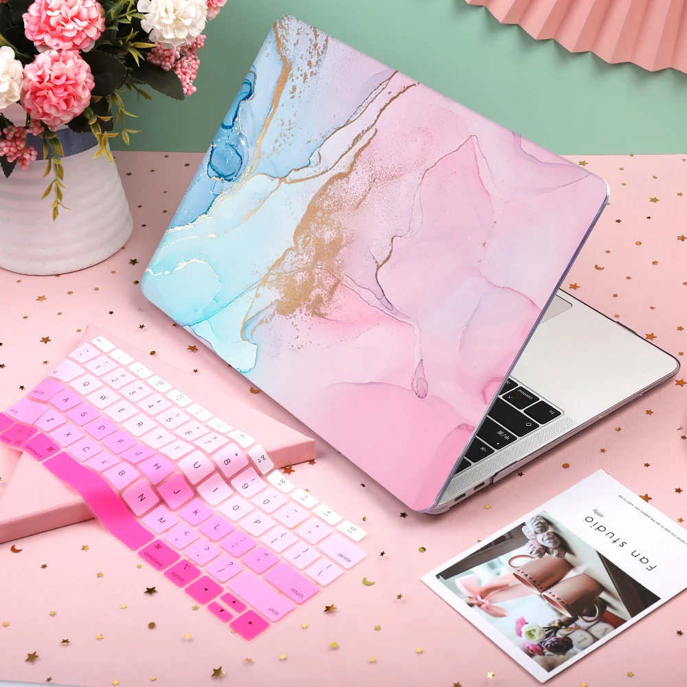 Твердый пластиковый чехол Redlai с мраморным рисунком для MacBook Air Pro Retina 11 12 13 15 16