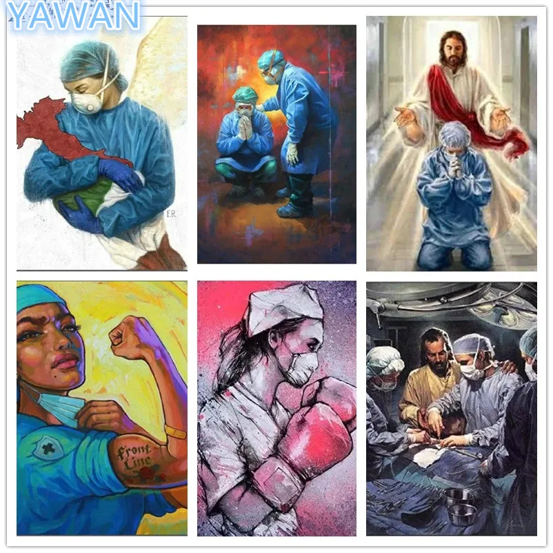 5D Diamond Painting "Special Warrior" Cross Stitch Kits Handmade-Mosaic Art Doctor Nurse Diamond Embroidery Home Decoration Gift
5D Diamond Painting "Special Warrior" Cross Stitch Kits Handmade-Mosaic Art Doctor Nurse Diamond Embroidery Home Decoration Gift