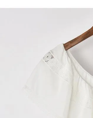Slash Neck T-shirt Women Lace Ruffles White Sleeveless Sweet Tops 2021 Summer New
Slash Neck T-shirt Women Lace Ruffles White Sleeveless Sweet Tops 2021 Summer New