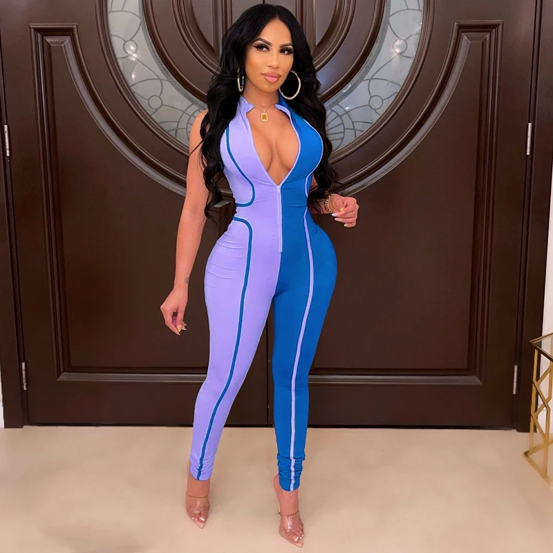 TNNAOFF New Popular Patchwork Zip Bodycon Jumpsuit for Women Birthday Outfits Sexy One Piece Club Long Sleeve Fitness Rompers
TNNAOFF New Popular Patchwork Zip Bodycon Jumpsuit for Women Birthday Outfits Sexy One Piece Club Long Sleeve Fitness Rompers