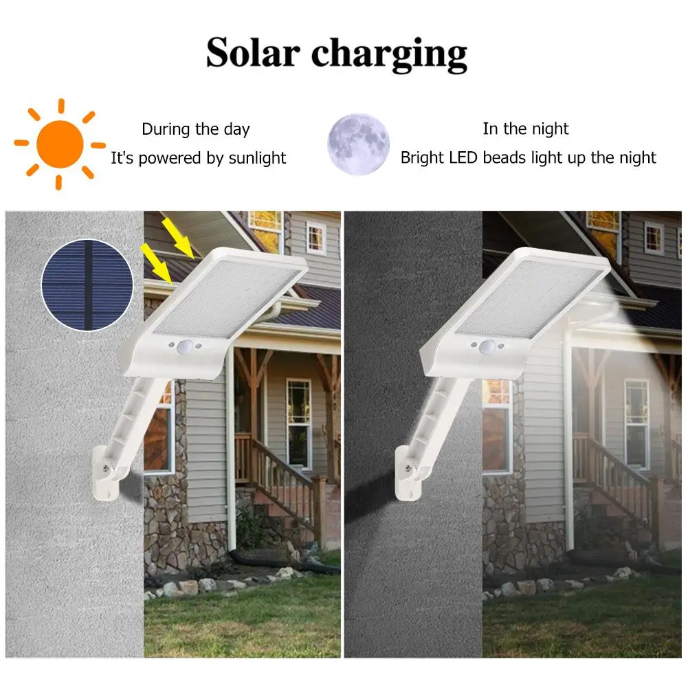 56LED Solar Motion Sensor Wall Light Outdoor Street Lamp with Remote Control Waterproof Garden Street Lamp Adjustable Brightness
56LED Solar Motion Sensor Wall Light Outdoor Street Lamp with Remote Control Waterproof Garden Street Lamp Adjustable Brightness