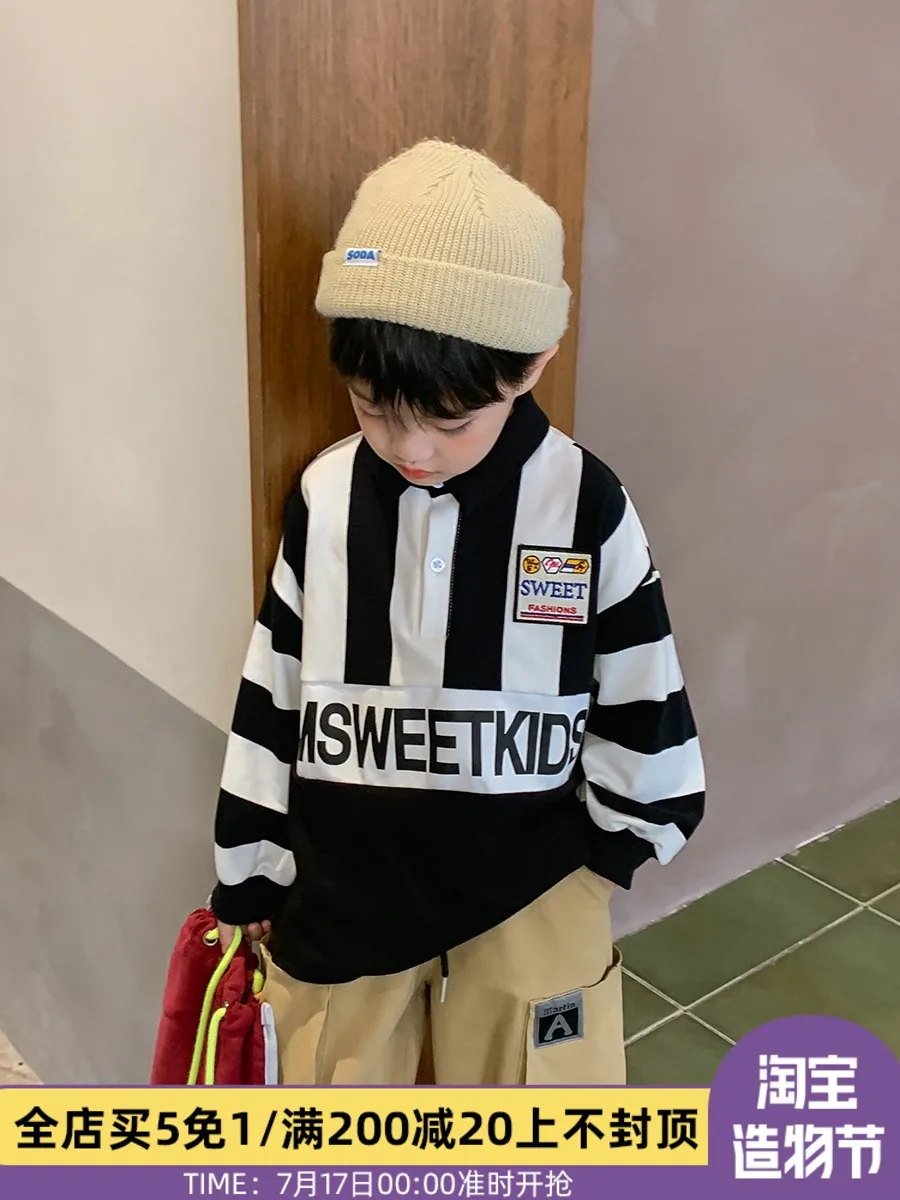 Boys' Polo Shirt Pure Cotton Clothing 2021 Children's Spring and Autumn Korean Style Fashionable Long Sleeve T-shirt Fashion
Boys' Polo Shirt Pure Cotton Clothing 2021 Children's Spring and Autumn Korean Style Fashionable Long Sleeve T-shirt Fashion