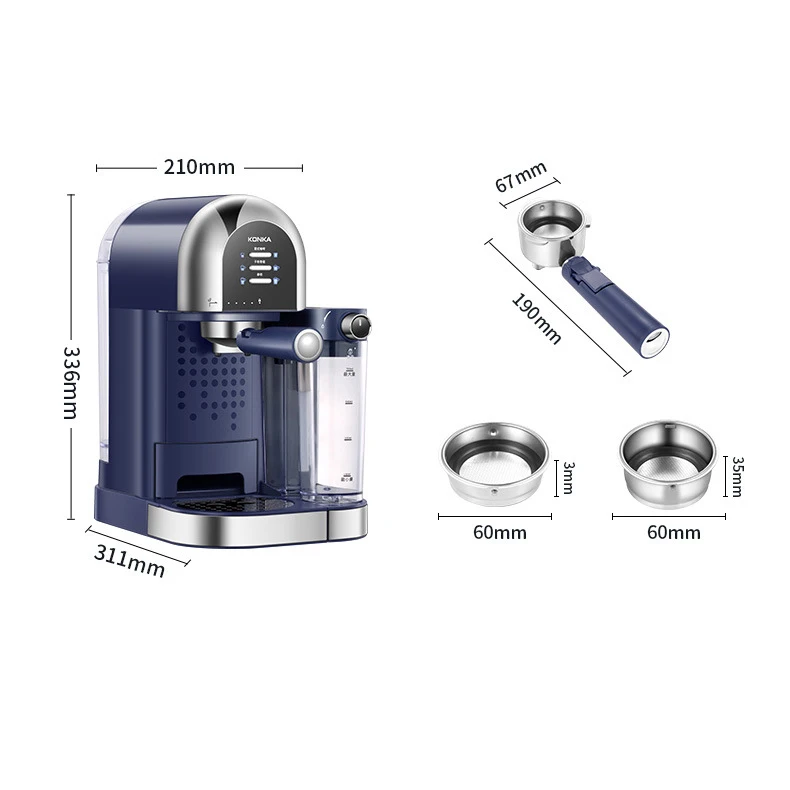 1230W automatic coffee Machine 15 Bar espresso CoffeeMachine with Automatic Milk Frother PressureCoffee Maker Cappuccino 1L EU
1230W automatic coffee Machine 15 Bar espresso CoffeeMachine with Automatic Milk Frother PressureCoffee Maker Cappuccino 1L EU