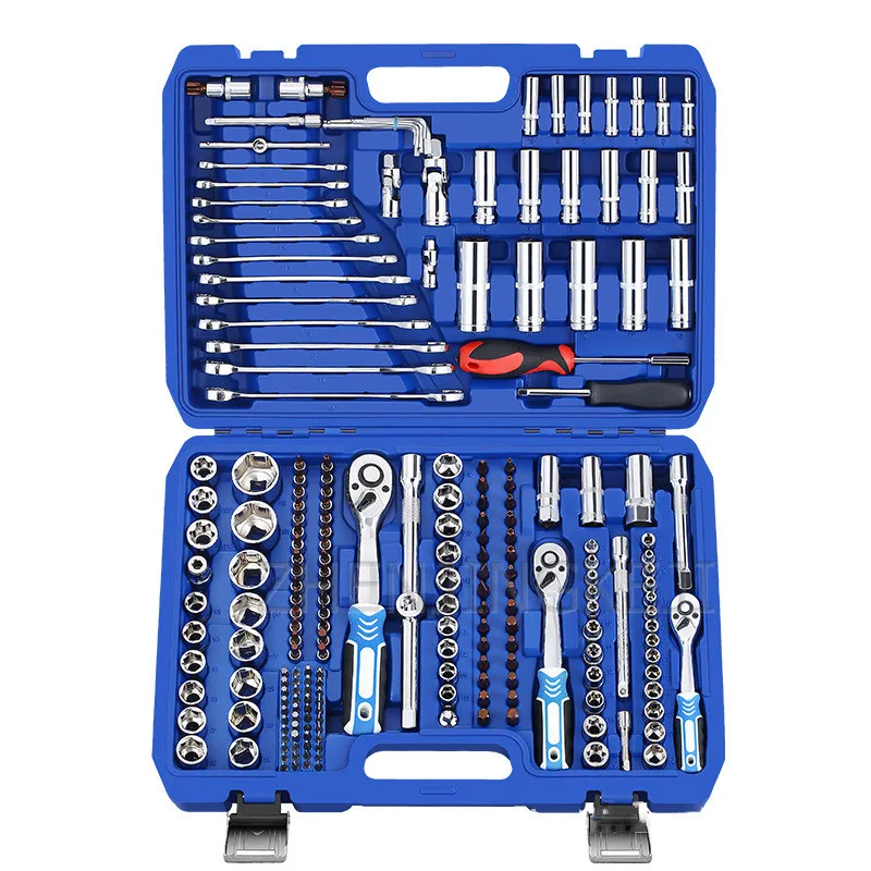 216 Piece Set The New Blue Box 72 Teeth Curved Handle Ratchet Sleeve Wrench Suit Manual Auto Repair Toolbox
216 Piece Set The New Blue Box 72 Teeth Curved Handle Ratchet Sleeve Wrench Suit Manual Auto Repair Toolbox