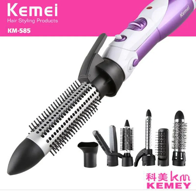 kemei eletric hair curler KM-585 Multi-functional 7 in 1 Hair dryer hair roller hair styling tool hair comb hair straightener
kemei eletric hair curler KM-585 Multi-functional 7 in 1 Hair dryer hair roller hair styling tool hair comb hair straightener