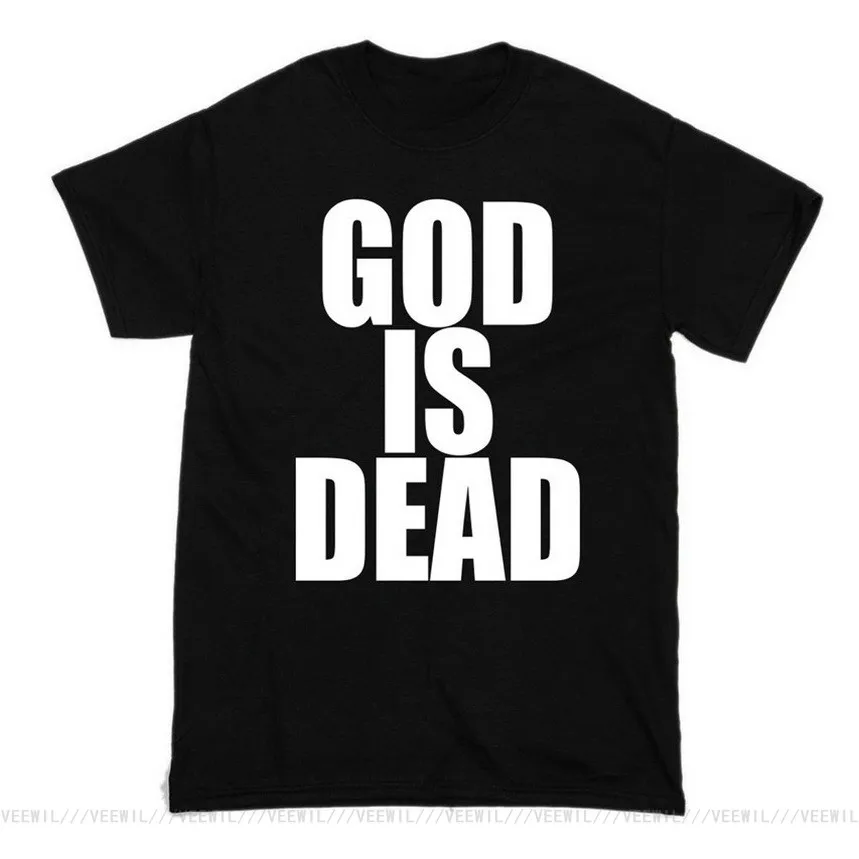 Футболка с надписью God Is Dead сатана пентаграмма металлический ужас 666 NicheCool