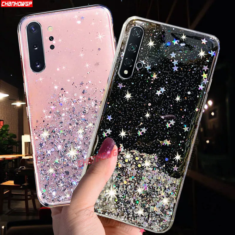 Блестящий чехол со звездами для Samsung Galaxy Note 10 S10 S9 S8 Plus A70 A50 A30 A40 A10 A20 A90 A30S A20E A2 Core A7 A9