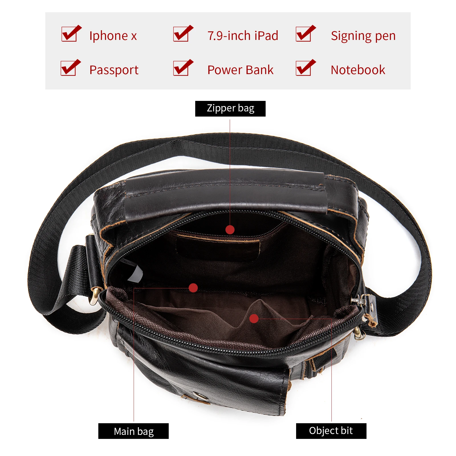 Casual Men's Shoulder Bag Messenger Handbag Men Leather Luxury Man Bag Backpack Fashion Retro Bag Trend Retro Men Shoulder Bag
Casual Men's Shoulder Bag Messenger Handbag Men Leather Luxury Man Bag Backpack Fashion Retro Bag Trend Retro Men Shoulder Bag