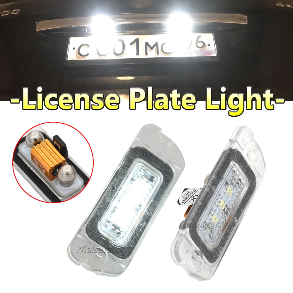 

Error Free LED License Plate Light Car Number Lamp For Mercedes Benz W164 X164 W251 R GL ML 350 320 500 450 550 350 280 63 AMG