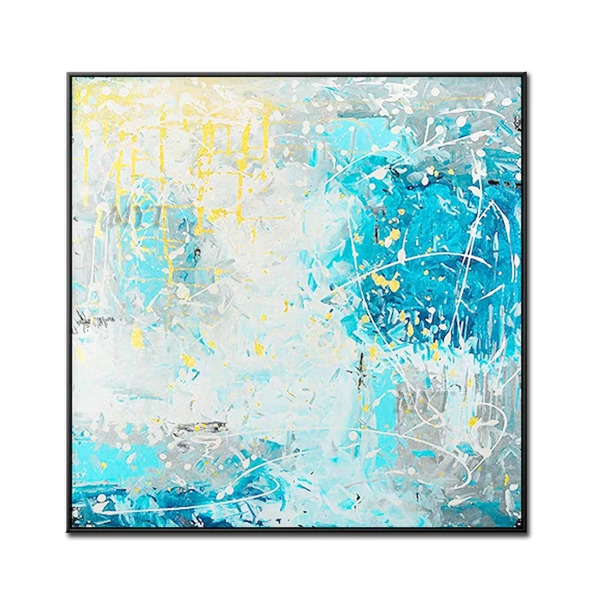 Blue Modern Art Abstract Oil Painting High Qualit 100% Pure Handiwork Good-Looking Frame Family Decoration With Wall Art
Blue Modern Art Abstract Oil Painting High Qualit 100% Pure Handiwork Good-Looking Frame Family Decoration With Wall Art