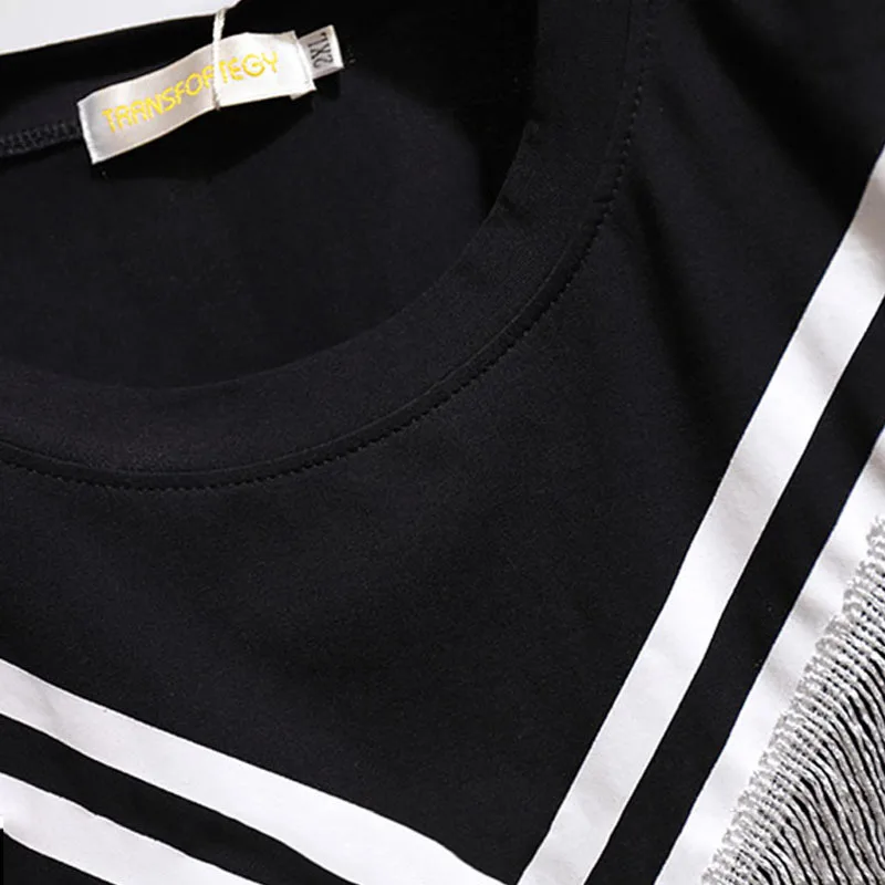 2021 Summer plus size Tops Tee for women large loose casual short sleeve cotton white stripe tassels T-shirt 3XL 4XL 5XL 6XL 7XL
2021 Summer plus size Tops Tee for women large loose casual short sleeve cotton white stripe tassels T-shirt 3XL 4XL 5XL 6XL 7XL