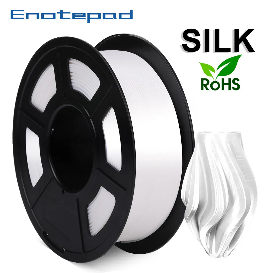 1kg PLA SILK Colorful 1.75mm+/-0.02mm Enotepad 3D Top-quality ,Low Shrinkage,Eco-friendly,100% no Bubble Matrial For Creation
1kg PLA SILK Colorful 1.75mm+/-0.02mm Enotepad 3D Top-quality ,Low Shrinkage,Eco-friendly,100% no Bubble Matrial For Creation