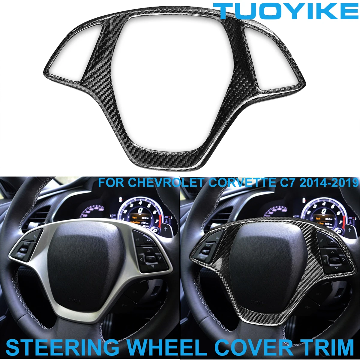 LHD RHD Car Styling Real Carbon Fiber Central Steering Wheel Trim Cover Decorative Sticker For Chevrolet Corvette C7 2014-2019
LHD RHD Car Styling Real Carbon Fiber Central Steering Wheel Trim Cover Decorative Sticker For Chevrolet Corvette C7 2014-2019