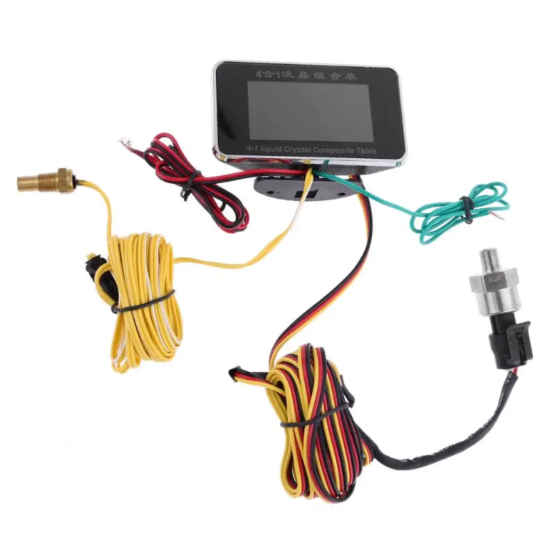 4 In 1 LCD Car Digital ALARM Gauge Pressure Voltmeter Volt Water Temperature Oil Pressure Fuel Gauge Temperature Sensor
4 In 1 LCD Car Digital ALARM Gauge Pressure Voltmeter Volt Water Temperature Oil Pressure Fuel Gauge Temperature Sensor