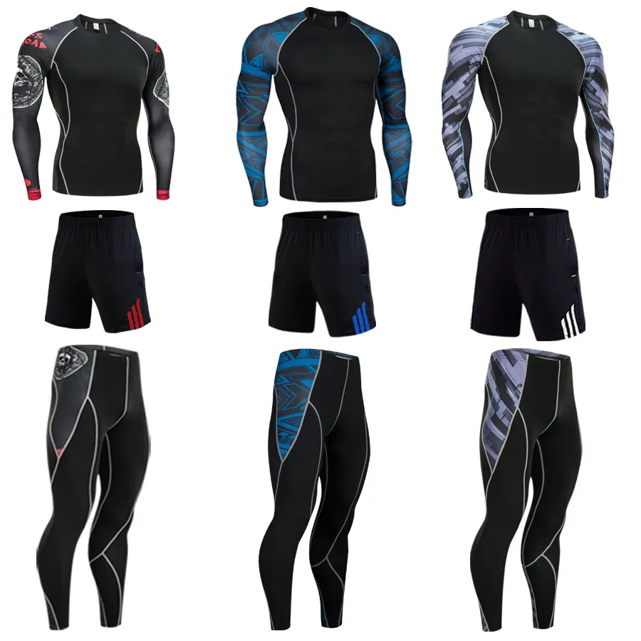 Newest Fitness Compression Sets T Shirt Men 3D Printed MMA Bodybuilding Muscle Shirt Leggings Base Layer Tight Tops
Newest Fitness Compression Sets T Shirt Men 3D Printed MMA Bodybuilding Muscle Shirt Leggings Base Layer Tight Tops