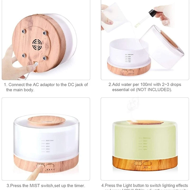 500ML Portable Aroma Diffuser Air Humidifier with Colorful Night Lamp,Nano Mist Quiet USB Desk Top Atomizer
500ML Portable Aroma Diffuser Air Humidifier with Colorful Night Lamp,Nano Mist Quiet USB Desk Top Atomizer