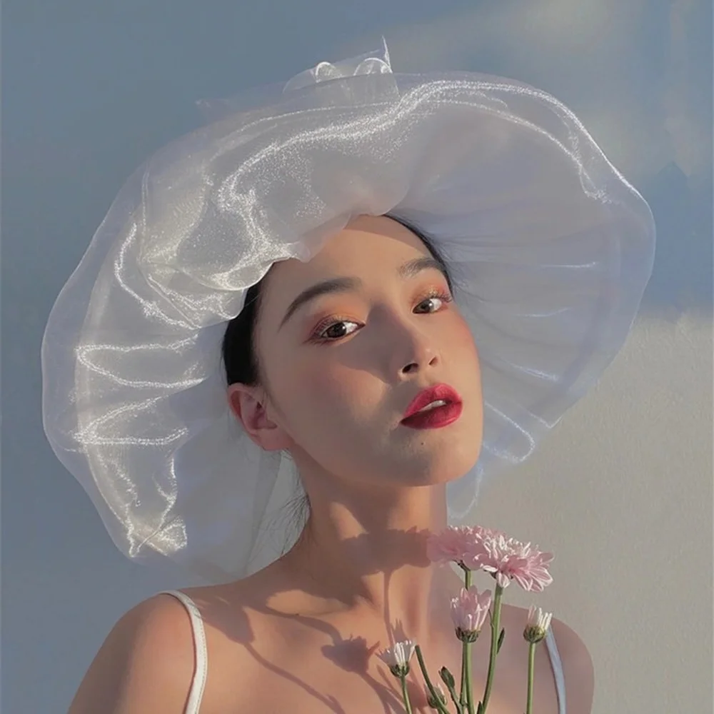 Wide Brim Derby Wedding Church Fascinator Cap Lace Ladies Floppy Bucket Hat Luxury Women Summer Caps Organza Brim Sun Gorros
Wide Brim Derby Wedding Church Fascinator Cap Lace Ladies Floppy Bucket Hat Luxury Women Summer Caps Organza Brim Sun Gorros