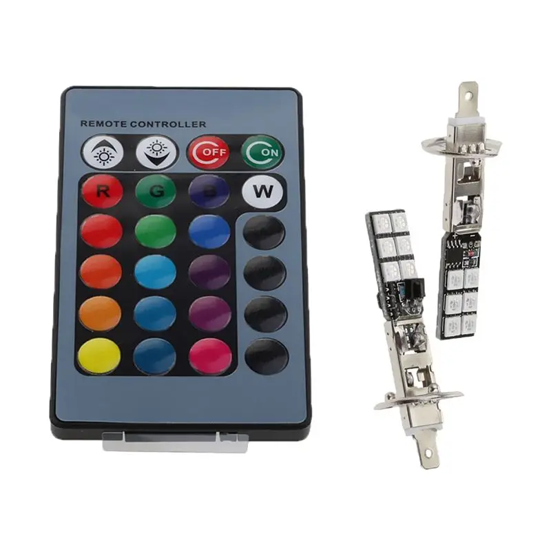 H1 H3 880 881 5050 LED 12SMD RGB Car Headlight Fog Light Lamp Bulb+Remote Control - H1
H1 H3 880 881 5050 LED 12SMD RGB Car Headlight Fog Light Lamp Bulb+Remote Control - H1